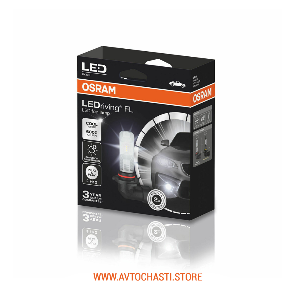 LED Крушка OSRAM, H10, 12/24V 13W, PY20d, LEDRIVING FOG LAMP, 6000K, 2 бр. НАЙ-НИСКА ЦЕНА В БЪЛГАРИЯ LED Крушка OSRAM, H10, 12/24V 13W, PY20d, LEDRIVING FOG LAMP, 6000K, 2 бр. НАЙ-НИСКА ЦЕНА В БЪЛГАРИЯ